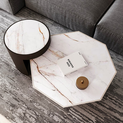 Dueville Slate Coffee Tables 33.07"D+19.68"D