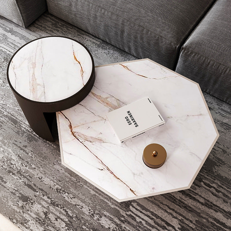 Dueville Slate Coffee Tables 33.07"D+19.68"D