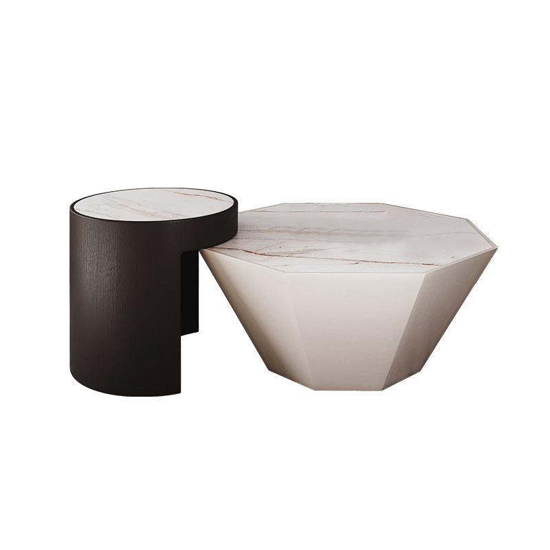Dueville Slate Coffee Tables 33.07"D+19.68"D