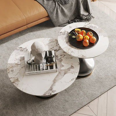 Dueville Slate Coffee Tables 31.49"D+23.62"D