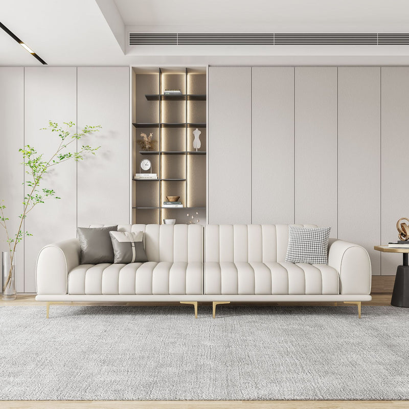 Palau Beige Organic Eco Leather Sofa 116.93&