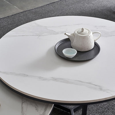 Turin Slate Coffee Tables 31.49''D+23.62''D