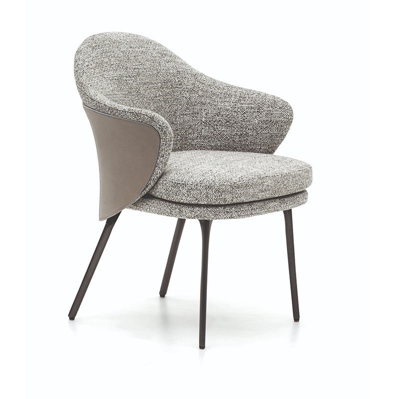 Pomezia Black  Linen Dining Chairs 25.19"D (with 2 chairs)