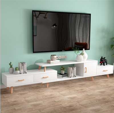 Arona White Solid Wood TV Stand 70.86''D