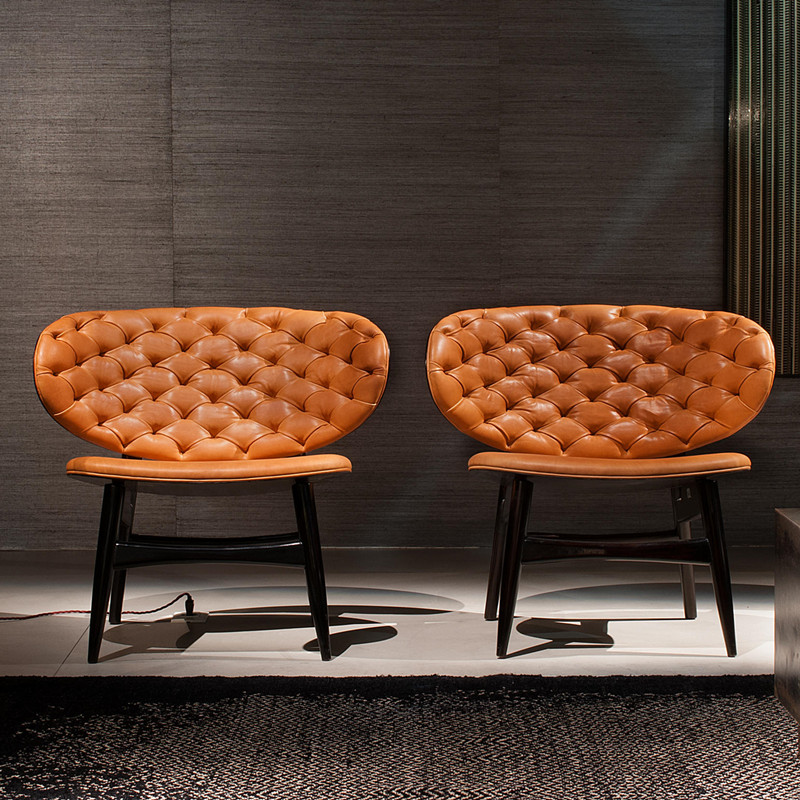 Olbia Faux Leather Lounge Chairs 27.56"D