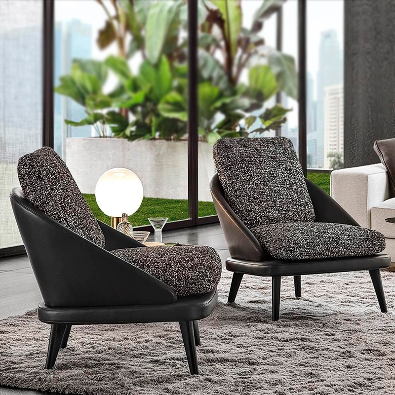 Olbia Faux Leather Lounge Chairs 29.92"D