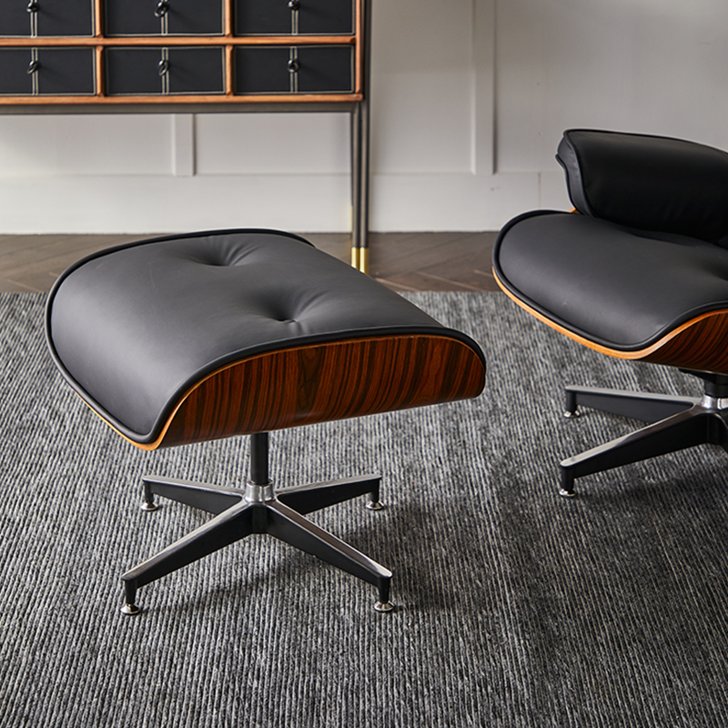 Palau White PU Lounge Chair 24.02"D+21.26"D