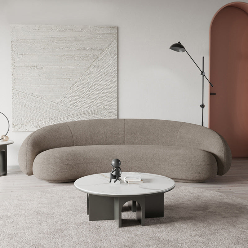 Orosei  Grey Lambswool Polyester Sofa 90.55"D