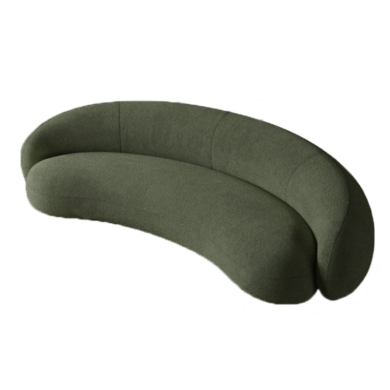 Orosei  Grey Lambswool Polyester Sofa 90.55"D