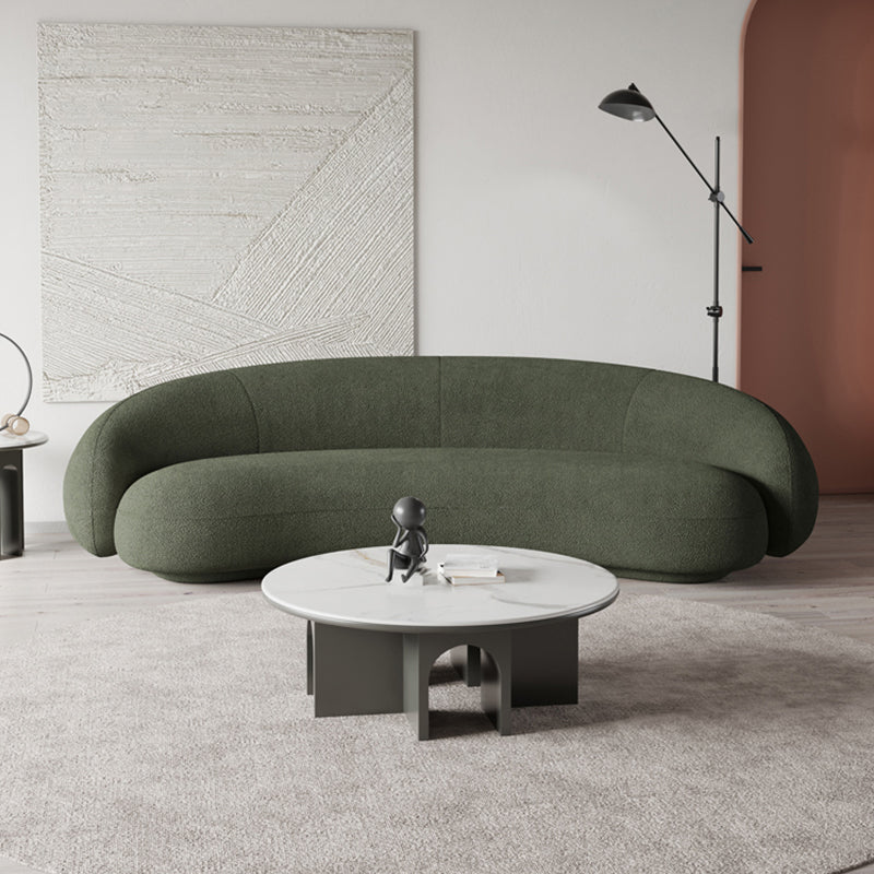 Orosei  Grey Lambswool Polyester Sofa 90.55"D