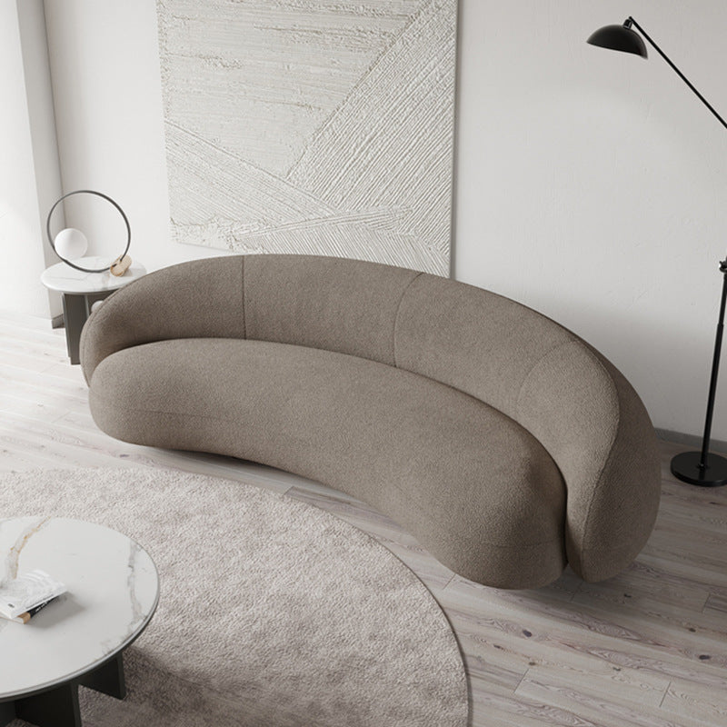 Orosei  Grey Lambswool Polyester Sofa 90.55"D