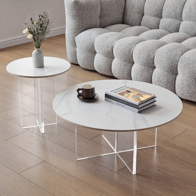 Dueville Slate Coffee Tables 31.49"D+17.71"D