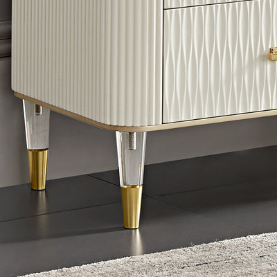 Trevigio White Marble Dresser (4 drawers) 25.59"D