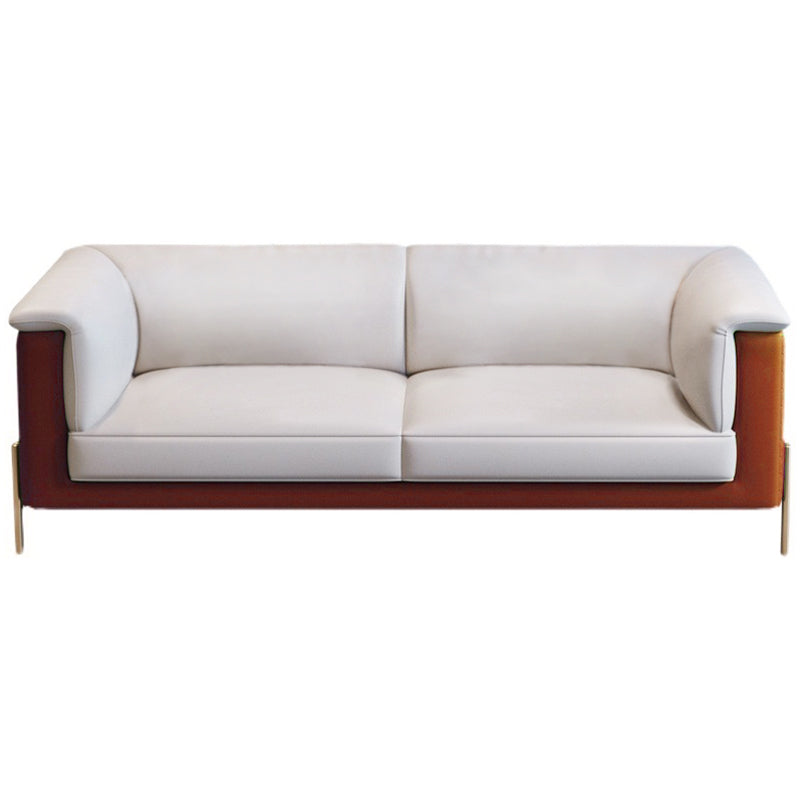 Orosei Green Leather Sofa 85.82"D