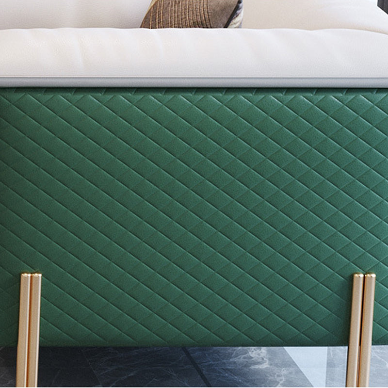 Orosei Green Leather Sofa 85.82"D