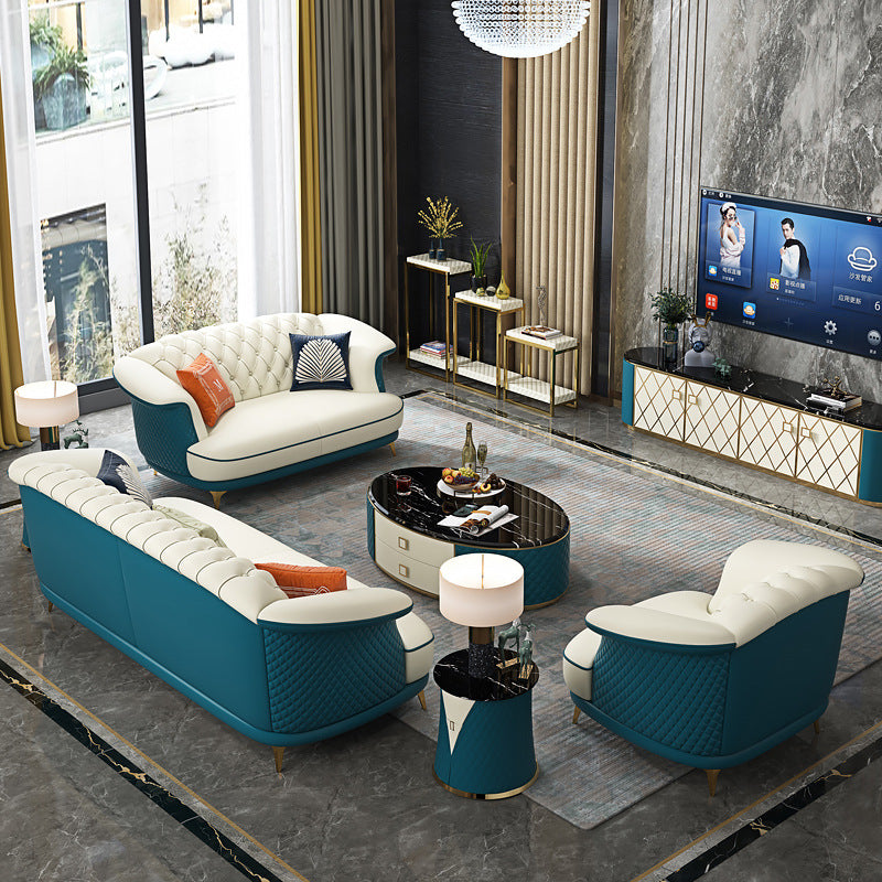 Orosei Nappa Leather Sofa 92.52"D