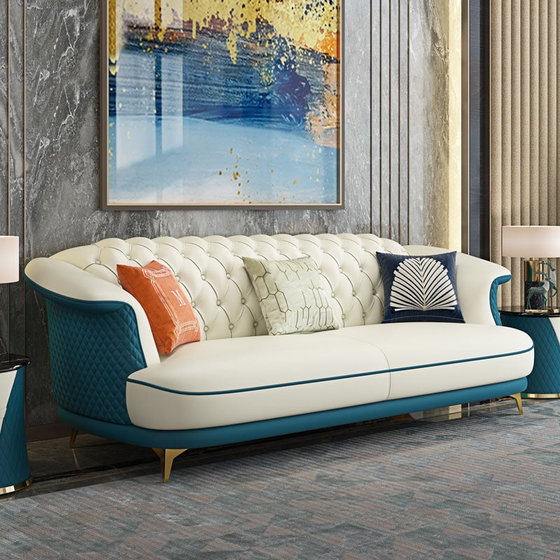 Orosei Nappa Leather Sofa 92.52"D