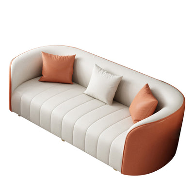 Thiene Beige Technology cloth sofa 88.58"D
