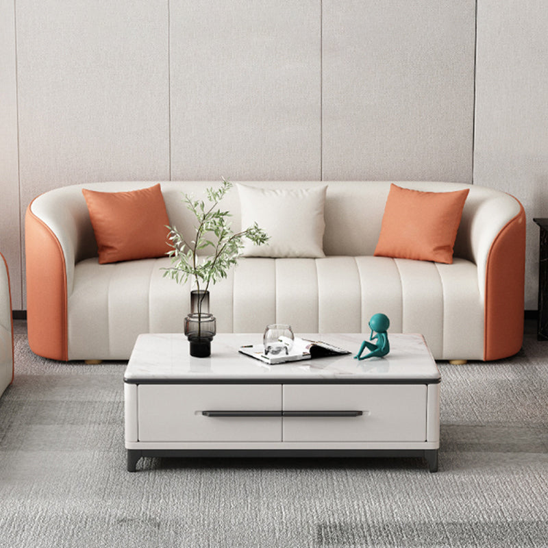 Thiene Beige Technology cloth sofa 88.58"D