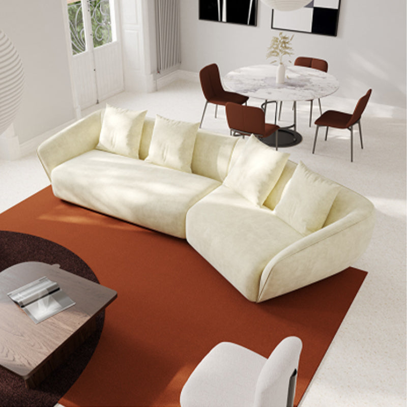 Pozzallo Grey Lint Sofa 86.61"D