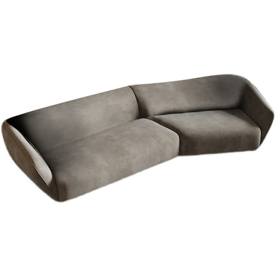 Pozzallo Grey Lint Sofa 86.61"D
