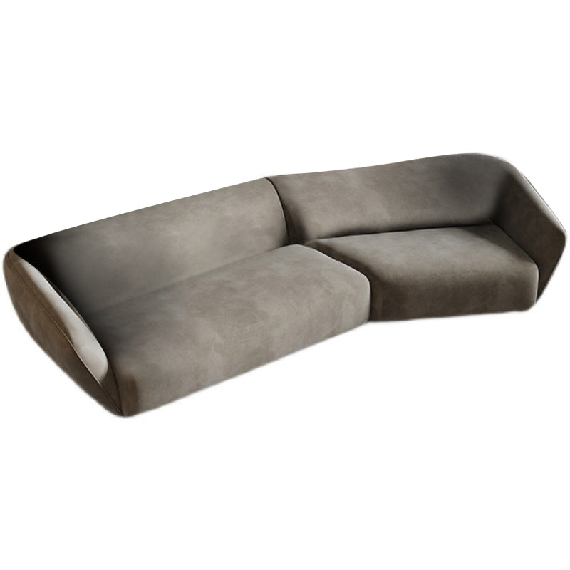 Pozzallo Grey Lint Sofa 86.61"D