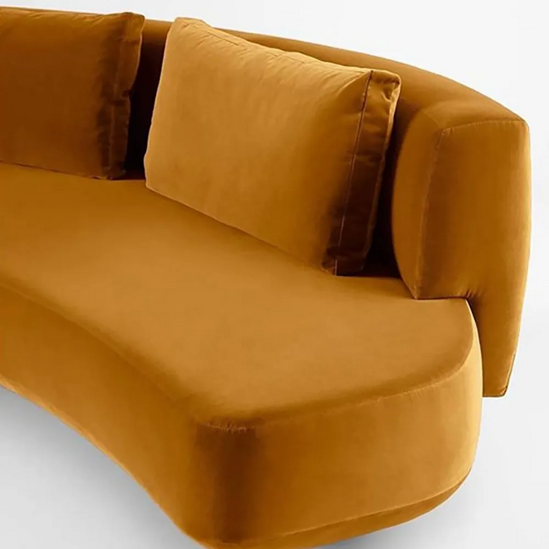 Lecce Velvet Sofa 82.67"D (without pillows)
