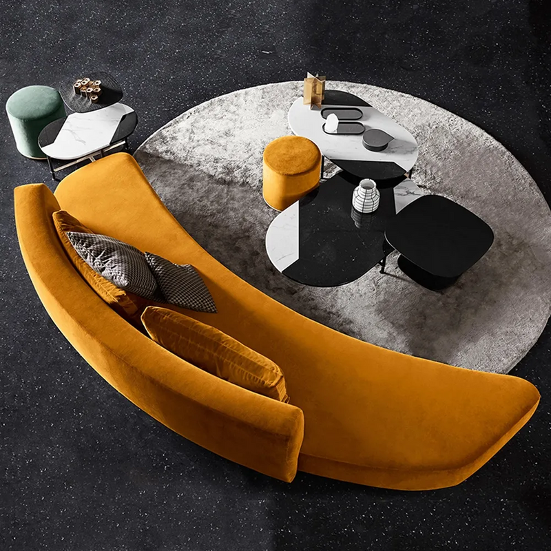 Lecce Velvet Sofa 82.67"D (without pillows)