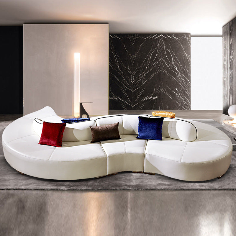 Lecce Eco-friendly Leather Sofa 146.45"D