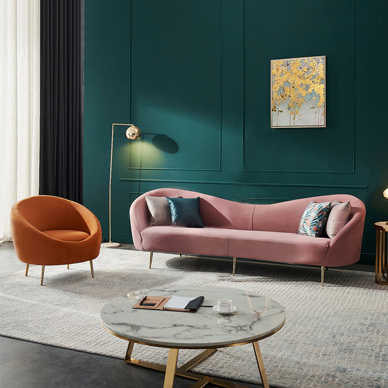 Cuneo Pink Lint Sofa 85.04"D