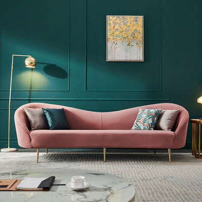 Cuneo Pink Lint Sofa 85.04"D