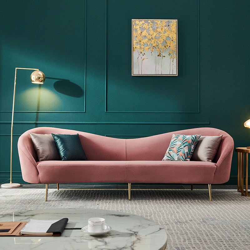 Cuneo Pink Lint Sofa 85.04"D