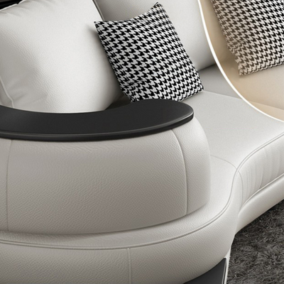 Cosenza Top Layer Leather Sofa 122.04"D