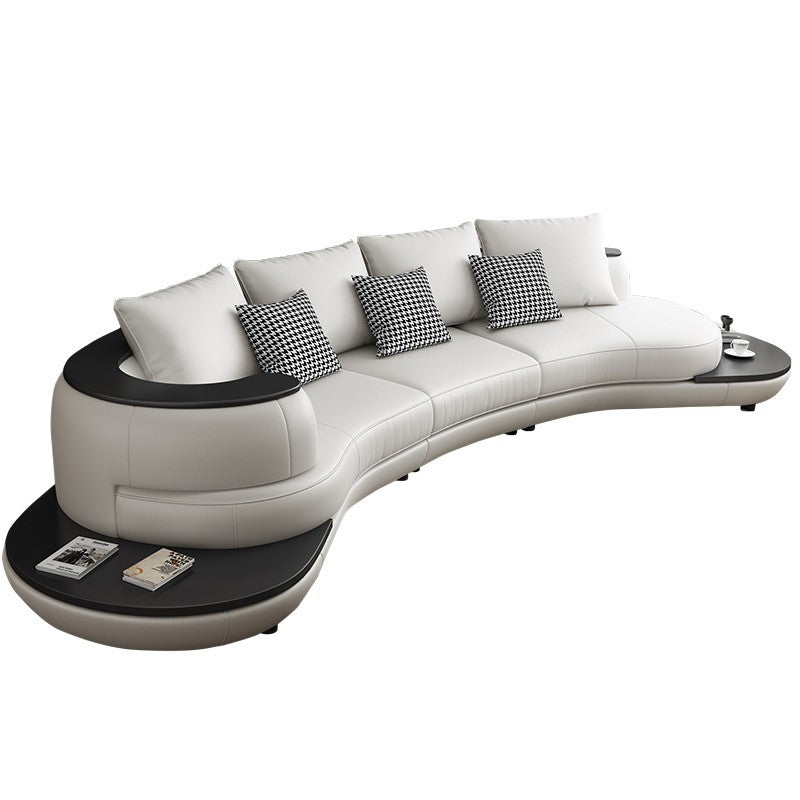 Cosenza Top Layer Leather Sofa 122.04"D