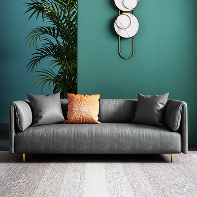 Cornuda Grey Technology Cloth Sofa 59.05"D