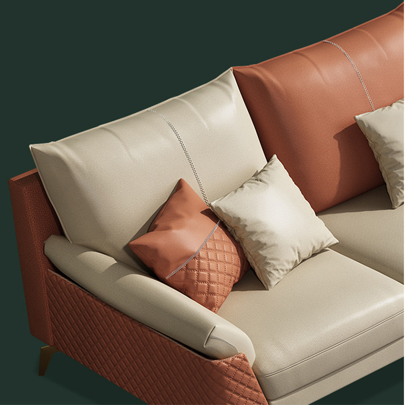 Cornuda Orange Technology Cloth Sofa 82.67"D