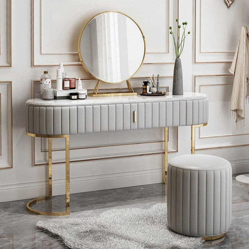 Turin Modern Leather Makeup Vanities 47.24"D