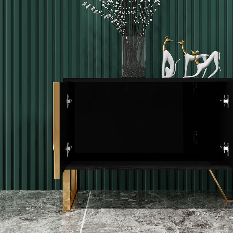 Chivasso Black MDF TV Stand 78.74"D