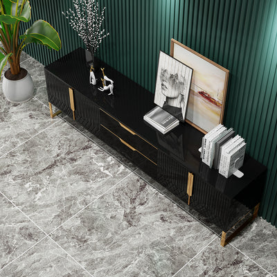 Chivasso Black MDF TV Stand 78.74"D