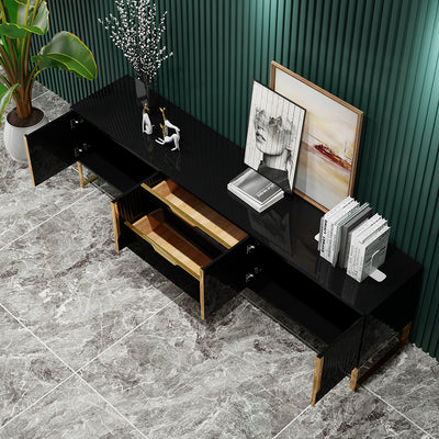 Chivasso Black MDF TV Stand 78.74"D