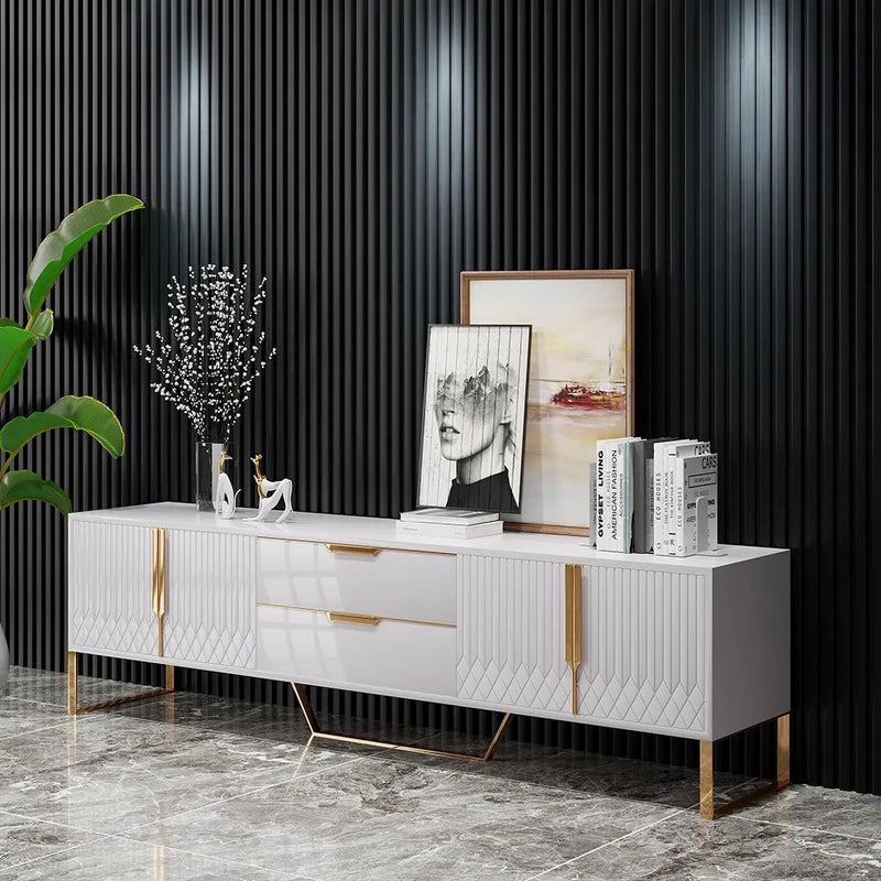Chivasso Black MDF TV Stand 78.74"D