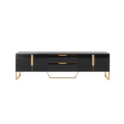 Chivasso Black MDF TV Stand 78.74"D