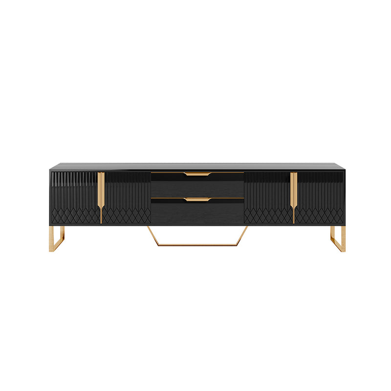 Chivasso Black MDF TV Stand 78.74"D