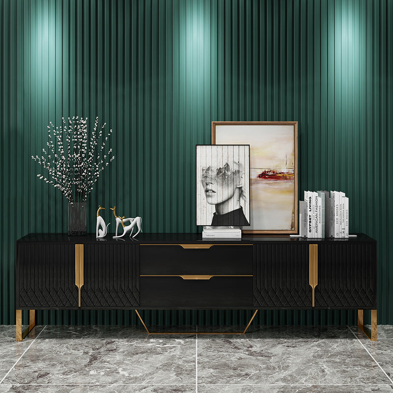 Chivasso Black MDF TV Stand 78.74"D