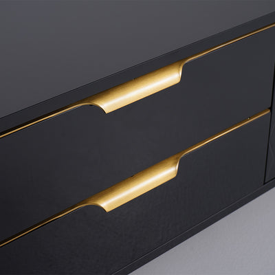 Chivasso Black MDF TV Stand 78.74"D