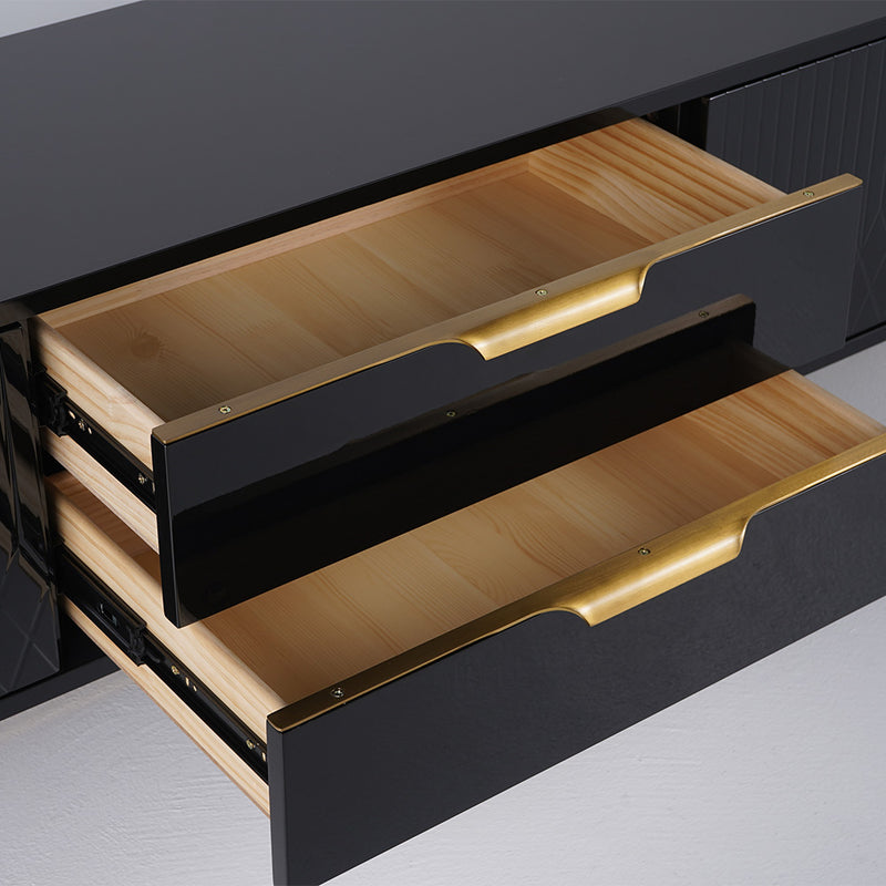 Chivasso Black MDF TV Stand 78.74"D