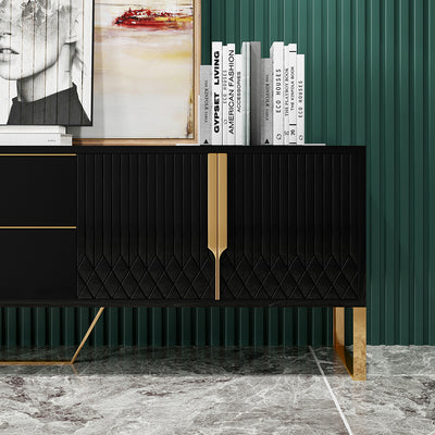 Chivasso Black MDF TV Stand 78.74"D
