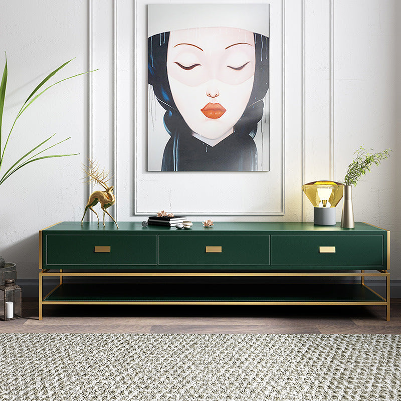 Chivasso Green PU TV Stand 70.86"D