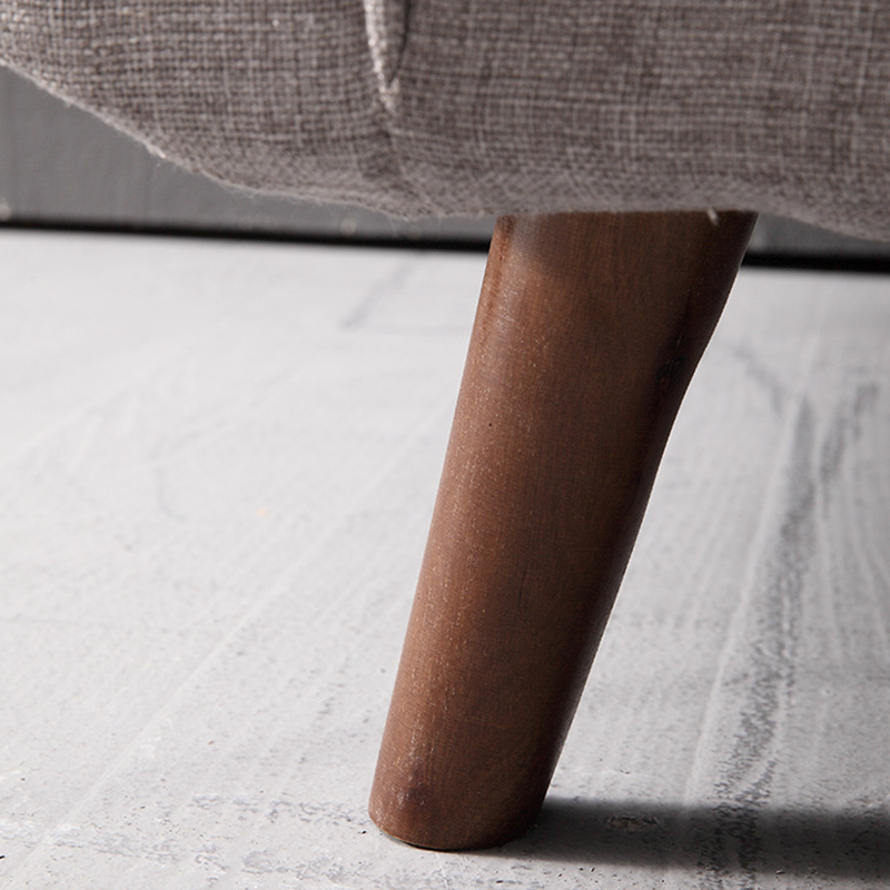 Cosenza Grey Cotton and Linen Sofa 63.38"D （Without Pillows）