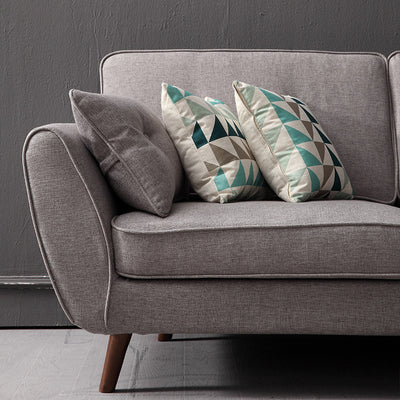 Cosenza Grey Cotton and Linen Sofa 63.38"D （Without Pillows）
